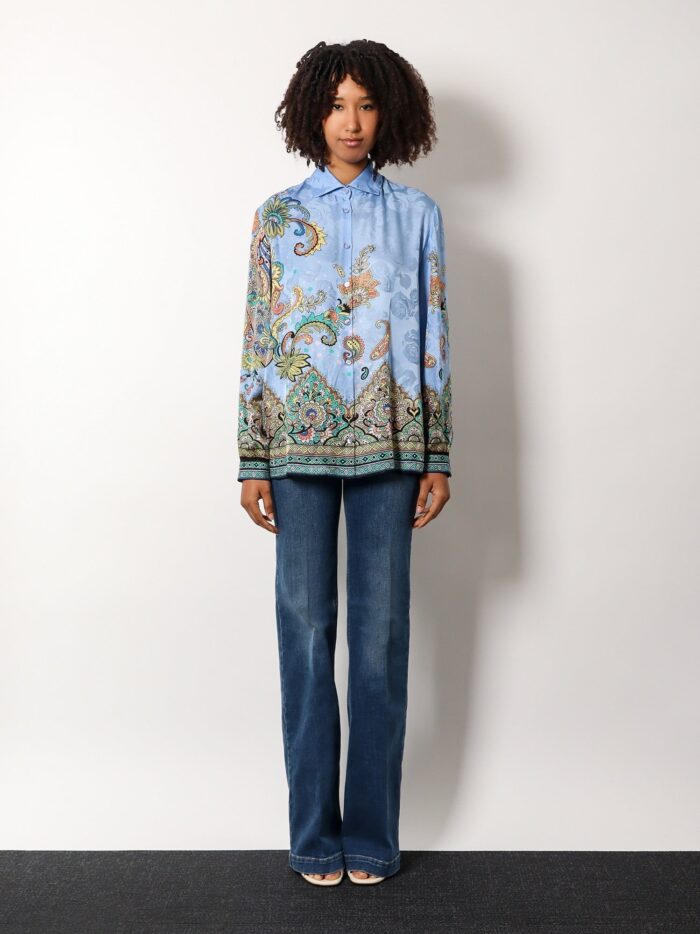 Etro Viscose And Silk Shirt With Iconic Motif