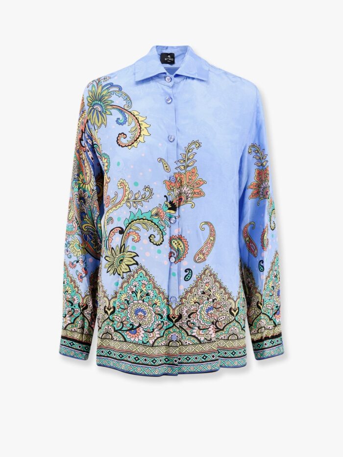 Etro Viscose And Silk Shirt With Iconic Motif