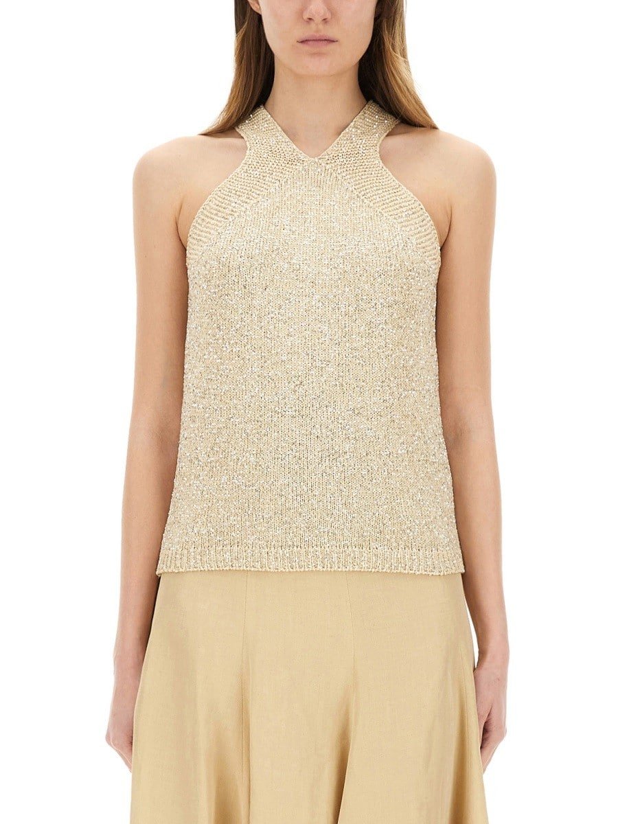 Fabiana Filippi COTTON KNIT TANK TOP