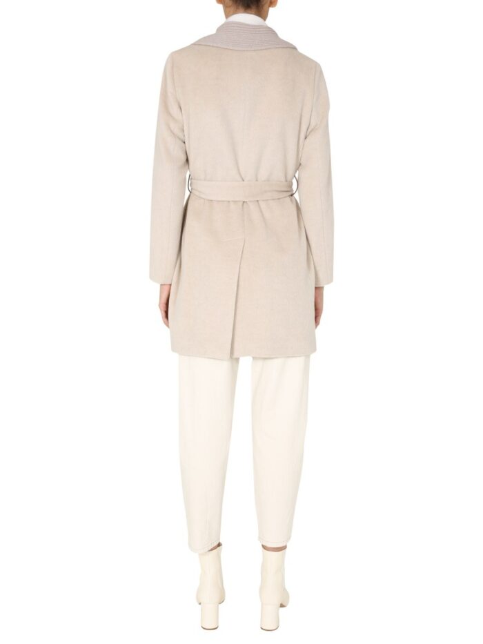 Fabiana Filippi KNITTED SHAWL COLLAR COAT