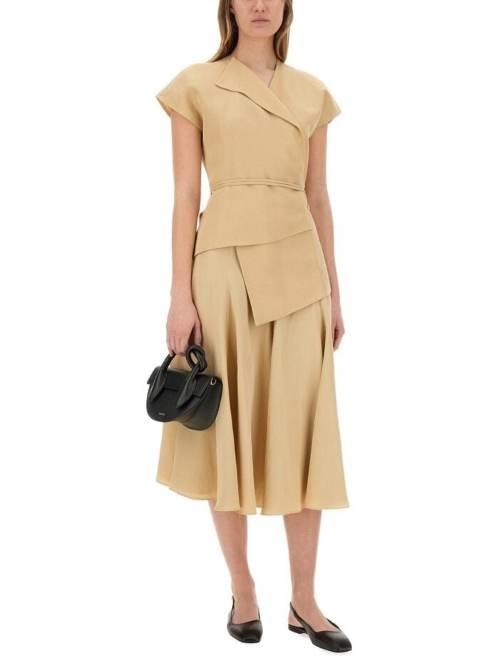 Fabiana Filippi LINEN AND VISCOSE SKIRT
