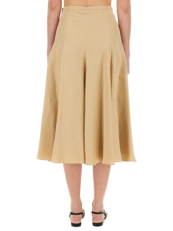 Fabiana Filippi LINEN AND VISCOSE SKIRT