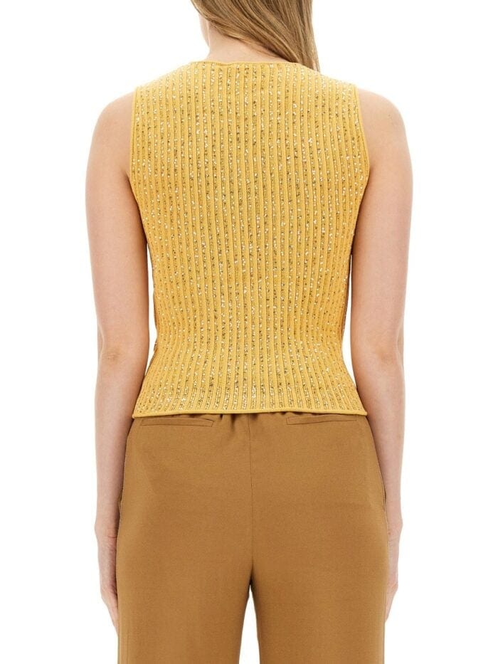 Fabiana Filippi MESH WITH RHINESTONES