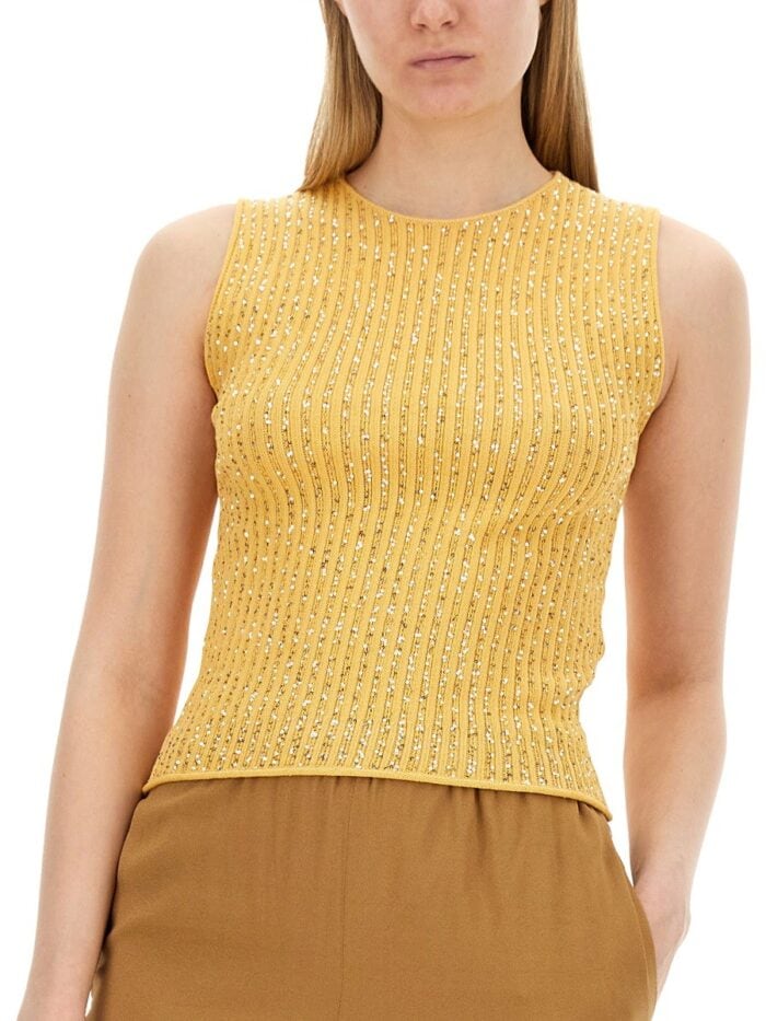Fabiana Filippi MESH WITH RHINESTONES