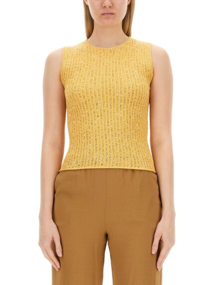 Fabiana Filippi MESH WITH RHINESTONES