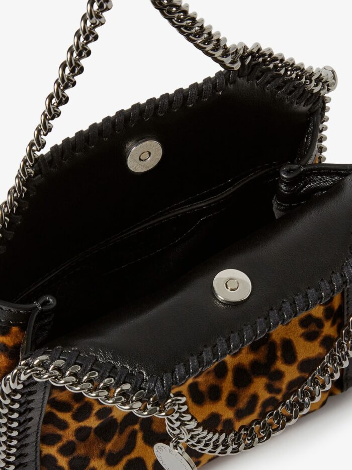 Stella Mccartney Falabella Tiny Bag Velvet Crossbody Bag With Animal Print