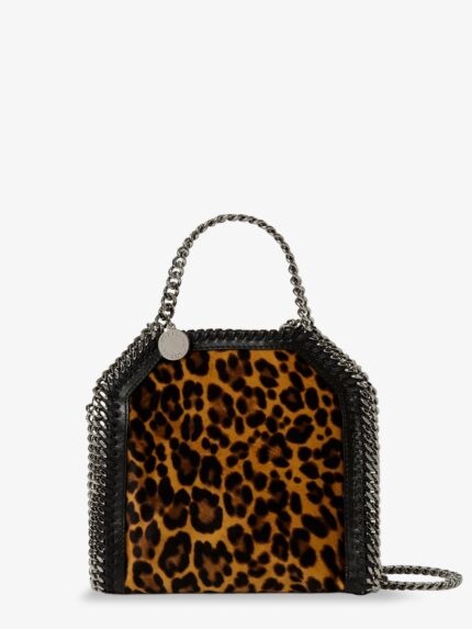 Stella Mccartney Falabella Tiny Bag Velvet Crossbody Bag With Animal Print