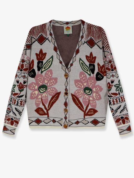 FARM RIO Cardigan With Multicolor Embroidery