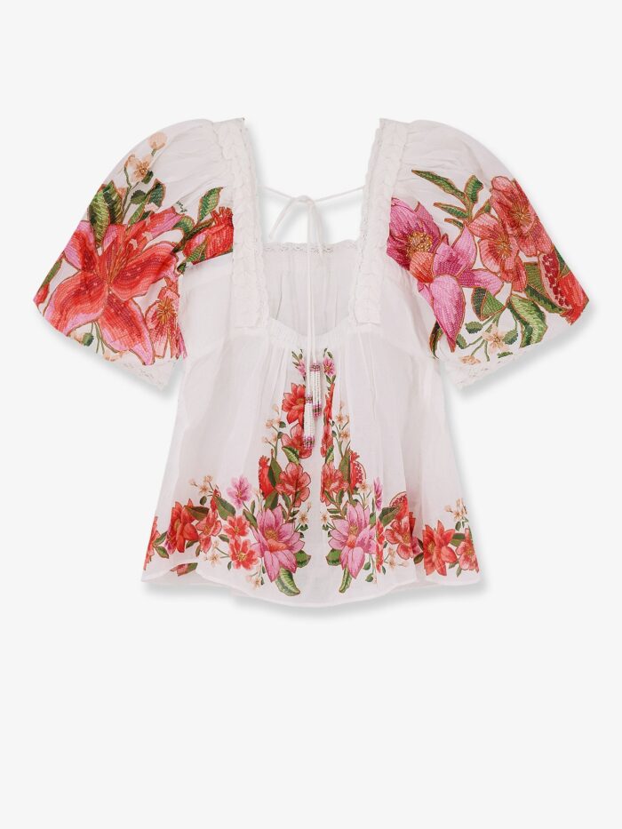 FARM RIO Cotton Shirt With Floral Print