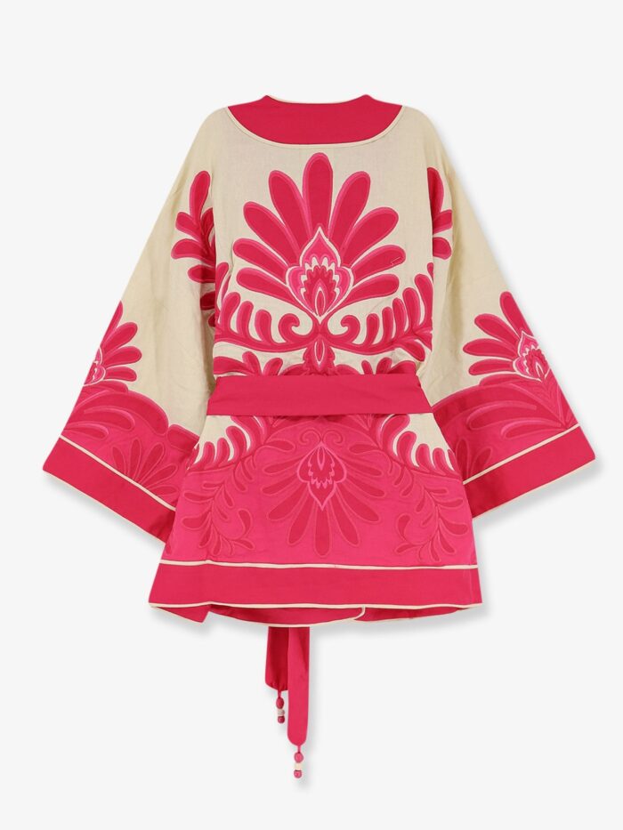 FARM RIO Linen And Viscose Blend Kimono