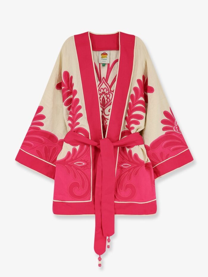 FARM RIO Linen And Viscose Blend Kimono