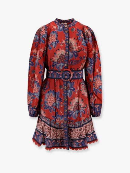 FARM RIO Luang Cotton Blend Mini Dress