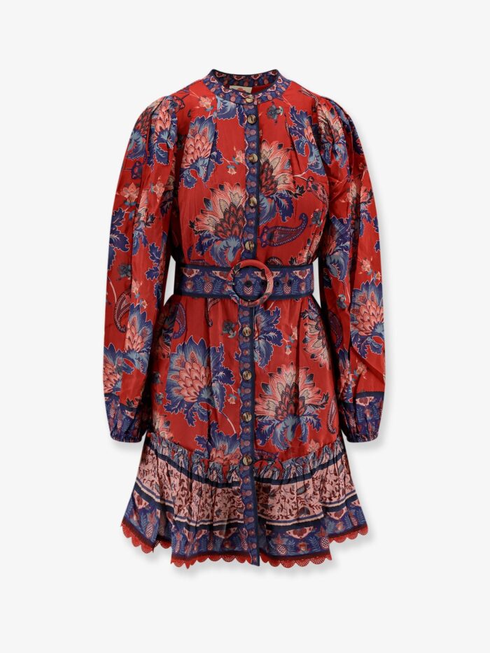FARM RIO Luang Cotton Blend Mini Dress