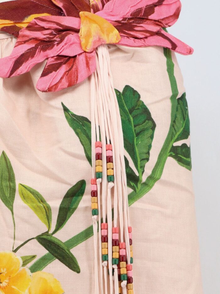 FARM RIO Natural Linen Dress