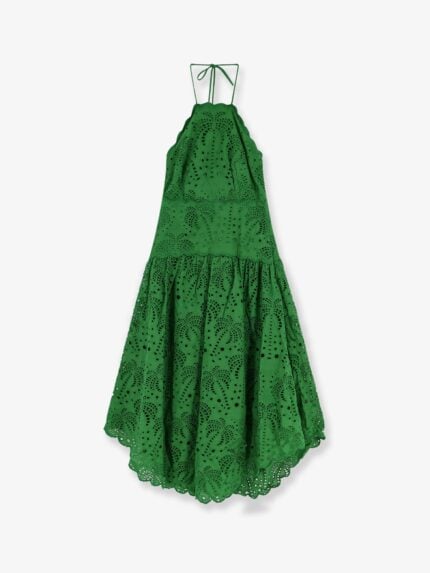 FARM RIO Sangallo Lace Midi Dress