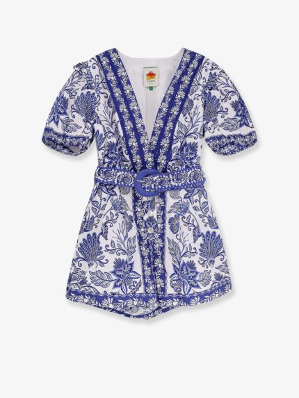 FARM RIO Shell Garden Cotton Jumpsuit