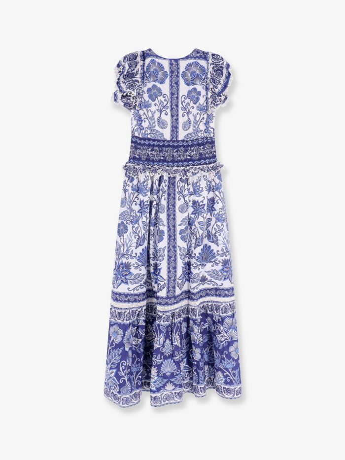 FARM RIO Shell Garden Cotton Long Dress