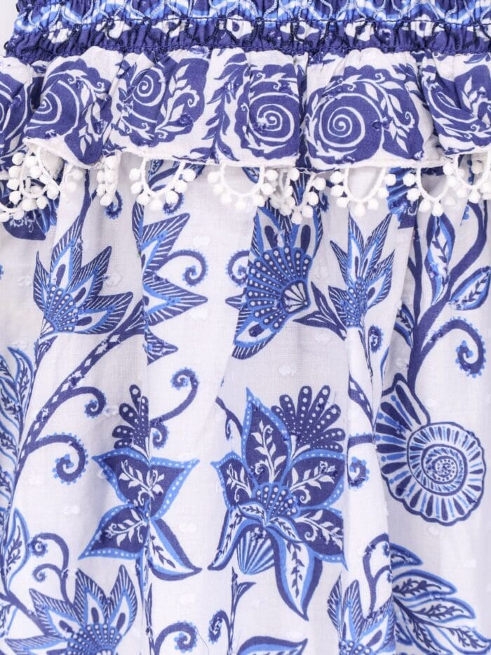 FARM RIO Shell Garden Cotton Long Dress