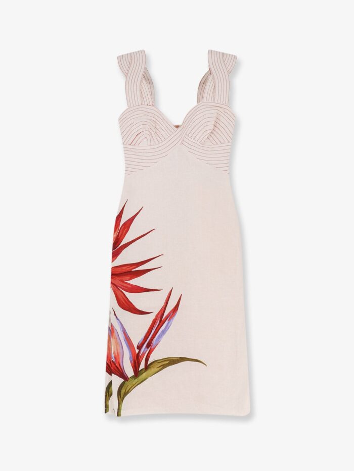 FARM RIO Strelizia Linen Dress