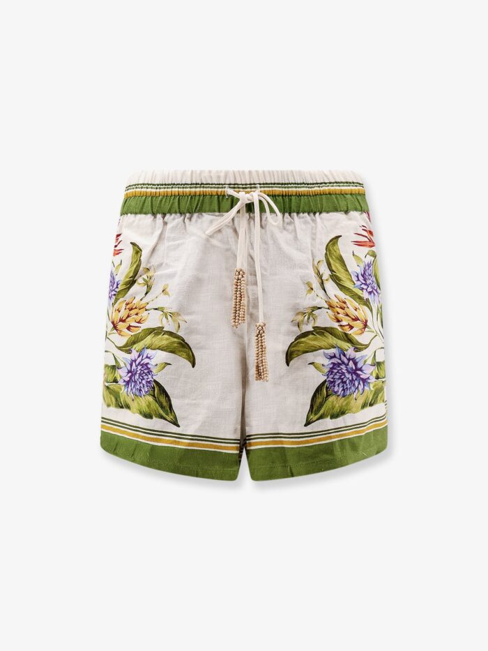FARM RIO Tropical Scarf Linen And Viscose Shorts