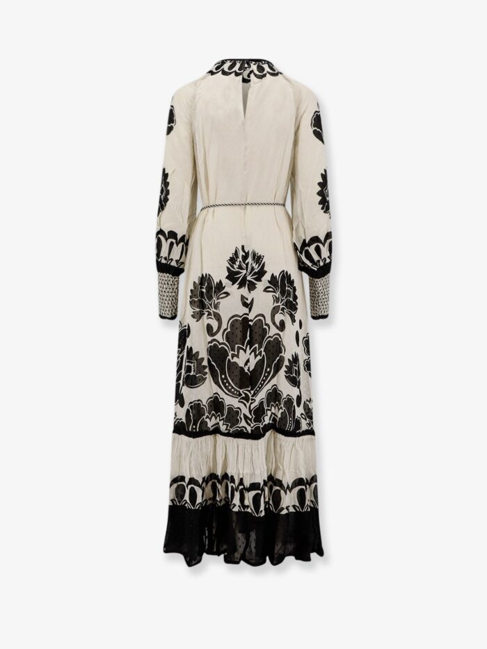 FARM RIO Viscose Dress With Floral Arabesque Motif