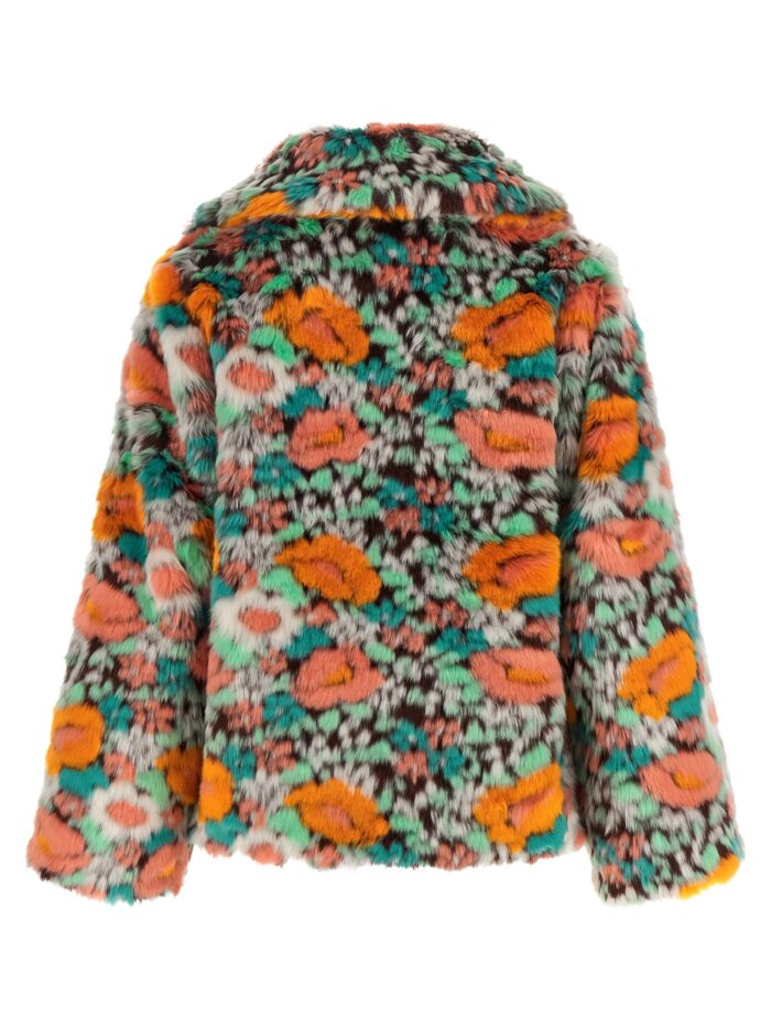 FARM RIO Faux Fur Floral Pattern