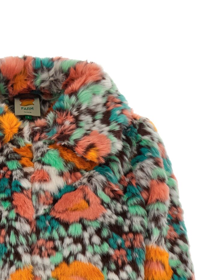 FARM RIO Faux Fur Floral Pattern