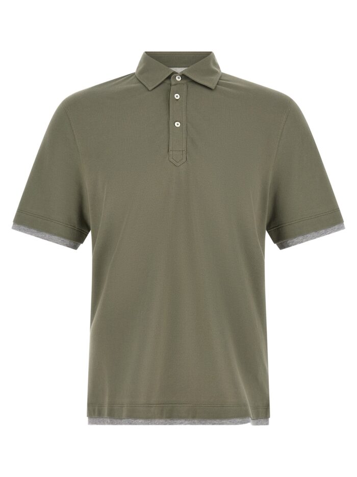 brunello cucinelli 'faux layering' polo shirt Brunello Cucinelli 'Faux Layering' Polo Shirt