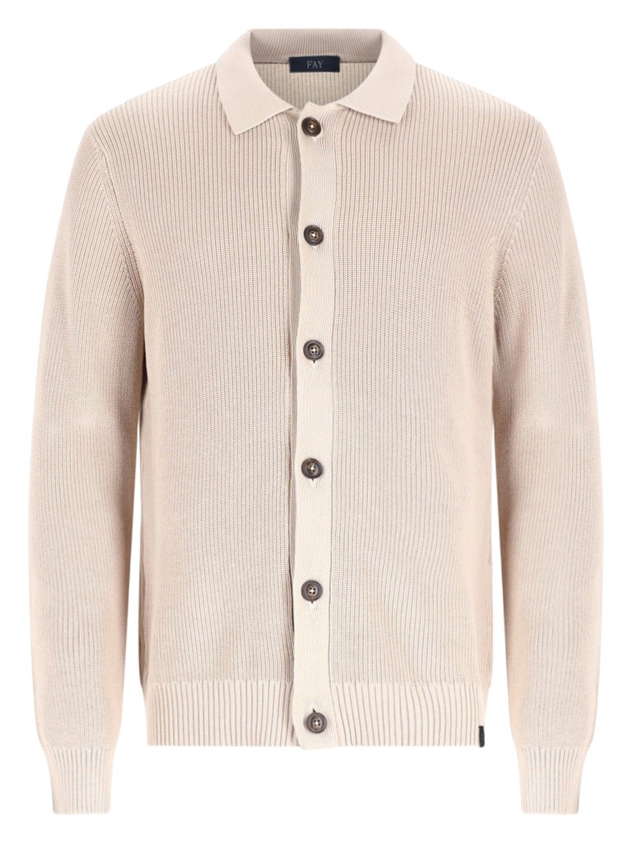 FAY CARDIGAN IN MAGLIA DI COTONE