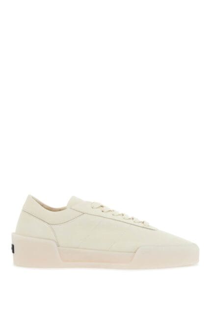 FEAR OF GOD Beige Leather Low Minimalist Aerobic Sneakers