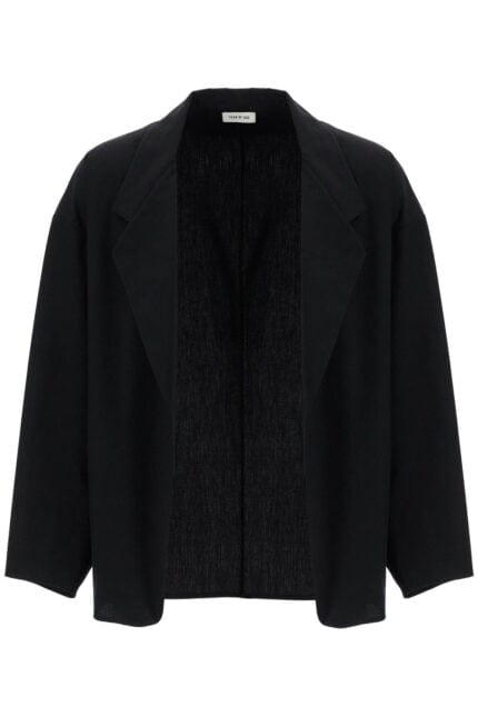 FEAR OF GOD Blazer In Misto Cotone E Lana Nero Oversize Con Zip