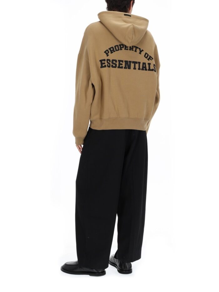 FEAR OF GOD ESSENTIALS FELPA CON ZIP E CAPPUCCIO