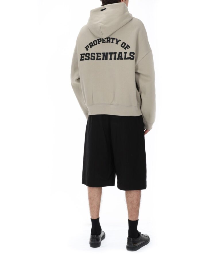 FEAR OF GOD ESSENTIALS FELPA CON ZIP E CAPPUCCIO