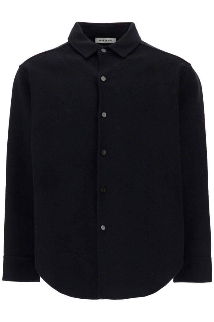 FEAR OF GOD Oversized Virgin Wool Black Shirt