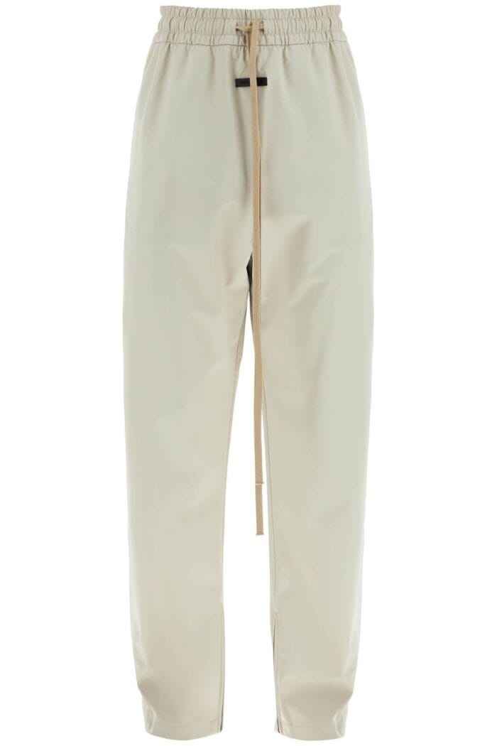 FEAR OF GOD Wide Leg Nylon Track Pants In Cement