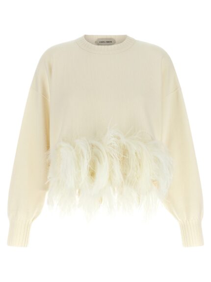 Alberta Ferretti Feather Cropped Sweater