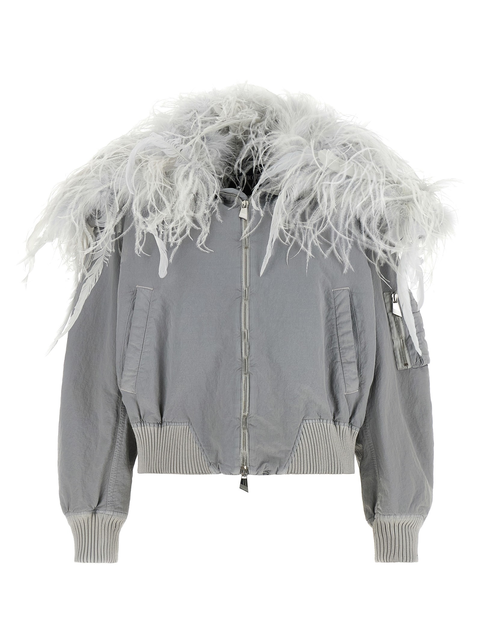 The Attico Feather Insert Bomber Jacket