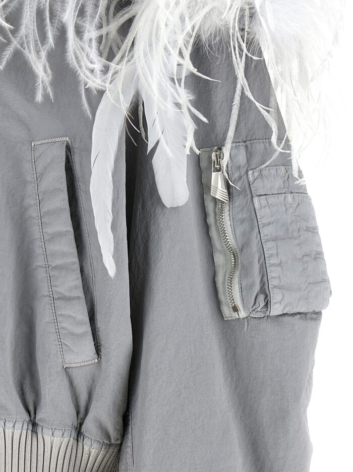 The Attico Feather Insert Bomber Jacket