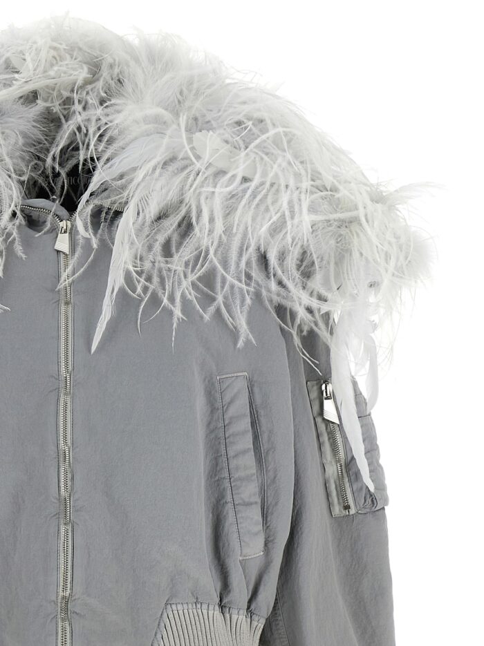 The Attico Feather Insert Bomber Jacket