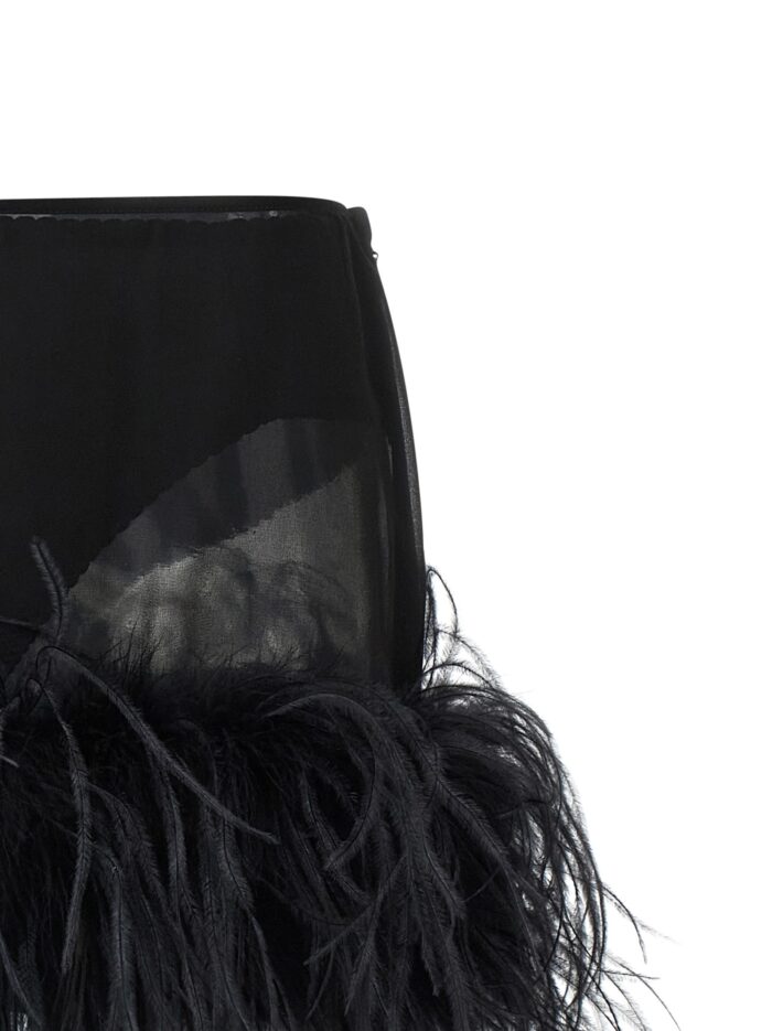 The Attico Feather Skirt