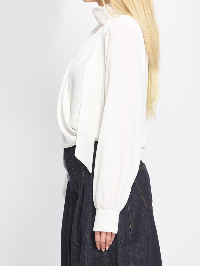 Federica Tosi Blusa incrociata con sciarpina