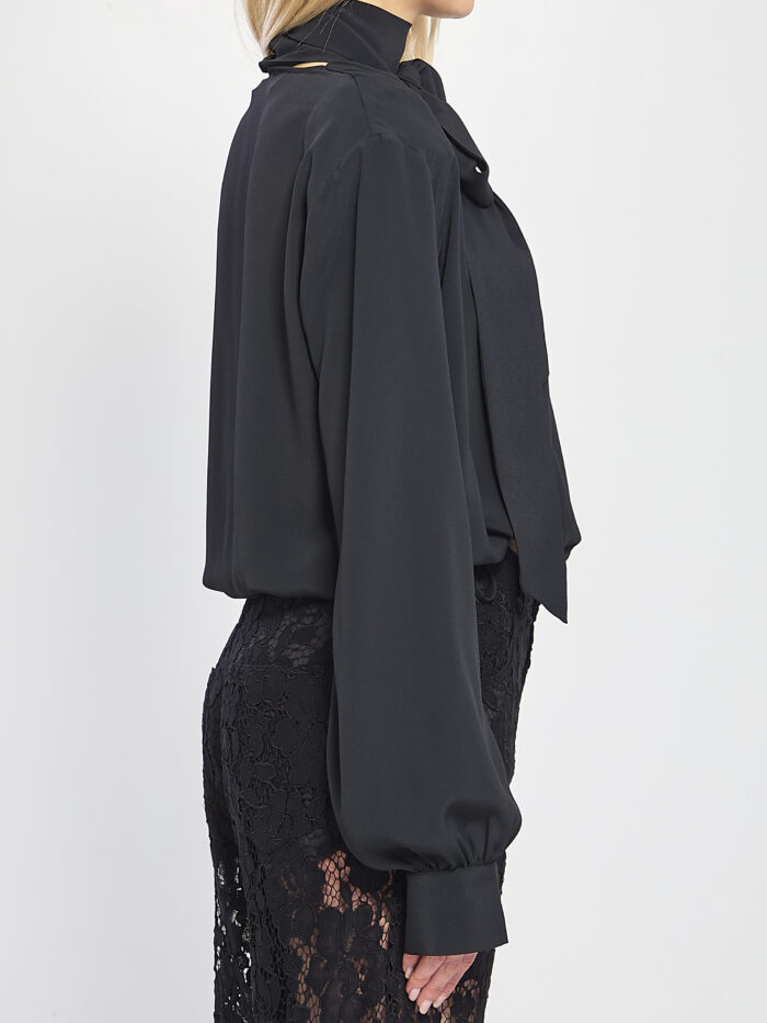 Federica Tosi Cross-over blouse with scarf