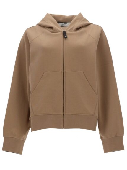 S MAX MARA FELPA "ALMA" CON ZIP E CAPPUCCIO