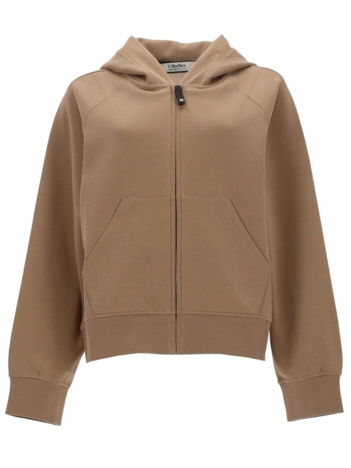 s max mara felpa "alma" con zip e cappuccio S MAX MARA FELPA "ALMA" CON ZIP E CAPPUCCIO