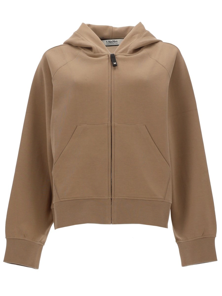 S MAX MARA FELPA "ALMA" CON ZIP E CAPPUCCIO
