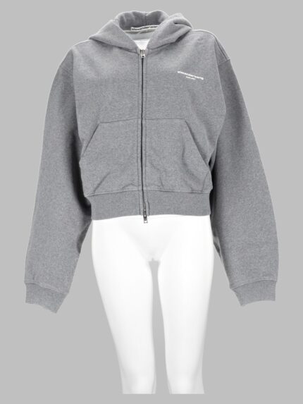 Alexander Wang Felpa Con Cappuccio E Zip Con Logo