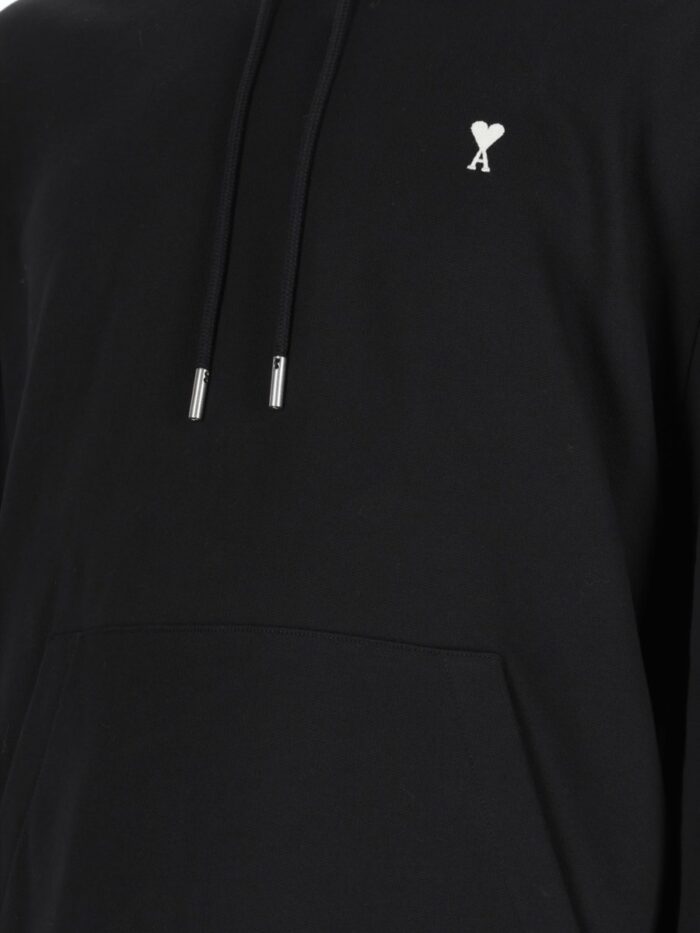 AMI PARIS FELPA CON LOGO E CAPPUCCIO