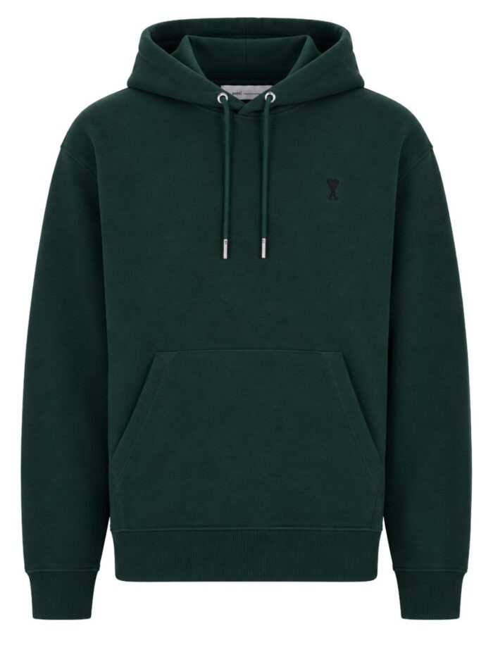 AMI PARIS FELPA CON LOGO E CAPPUCCIO