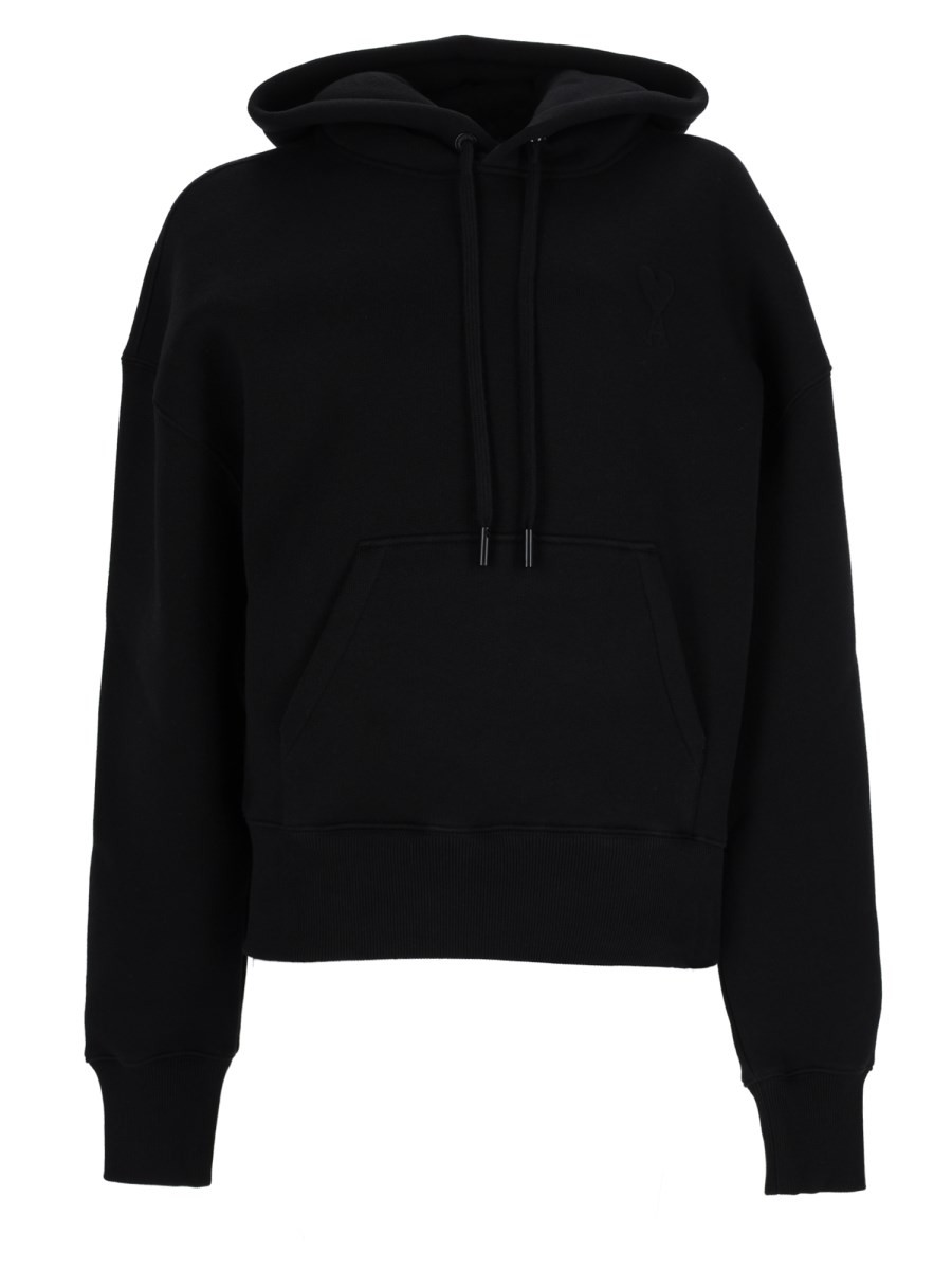 AMI PARIS Felpa Con Logo E Cappuccio