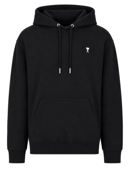 AMI PARIS FELPA CON LOGO E CAPPUCCIO